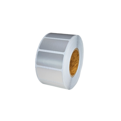 silver pet label 40mm 25mm