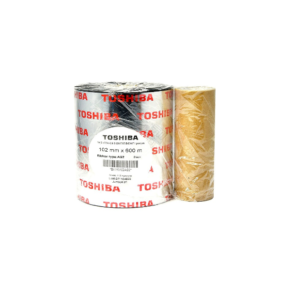 toshiba ag2 wax resin ribbon 102mm x 600m