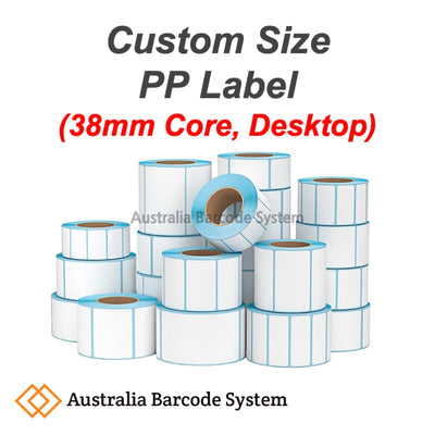 custom size pp label 38mm core