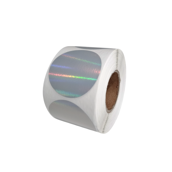 holographic label 50mm x 50mm round shape
