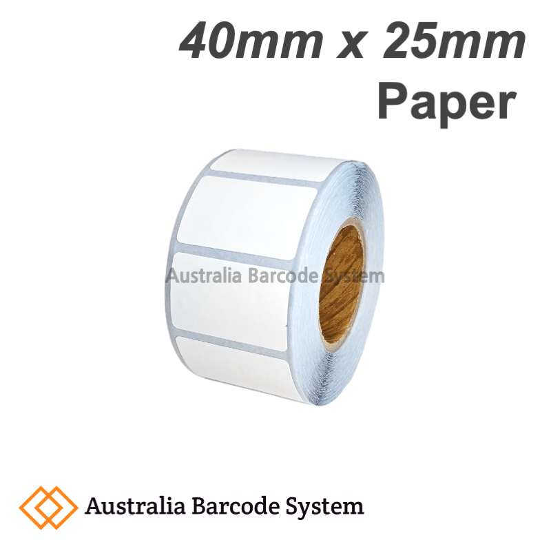 paper label 40mm x 25mm