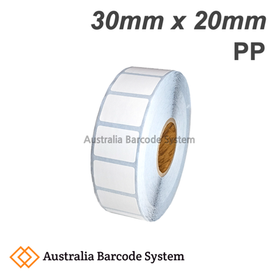 pp label 30mm x 20mm