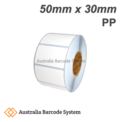 pp label 50mm x 30mm