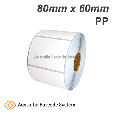 pp label 80mm x 60mm