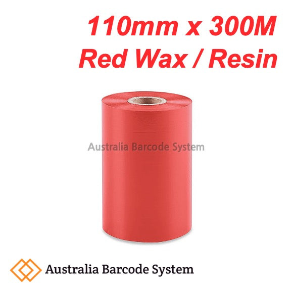 red wax resin ribbon 110mm x 300M