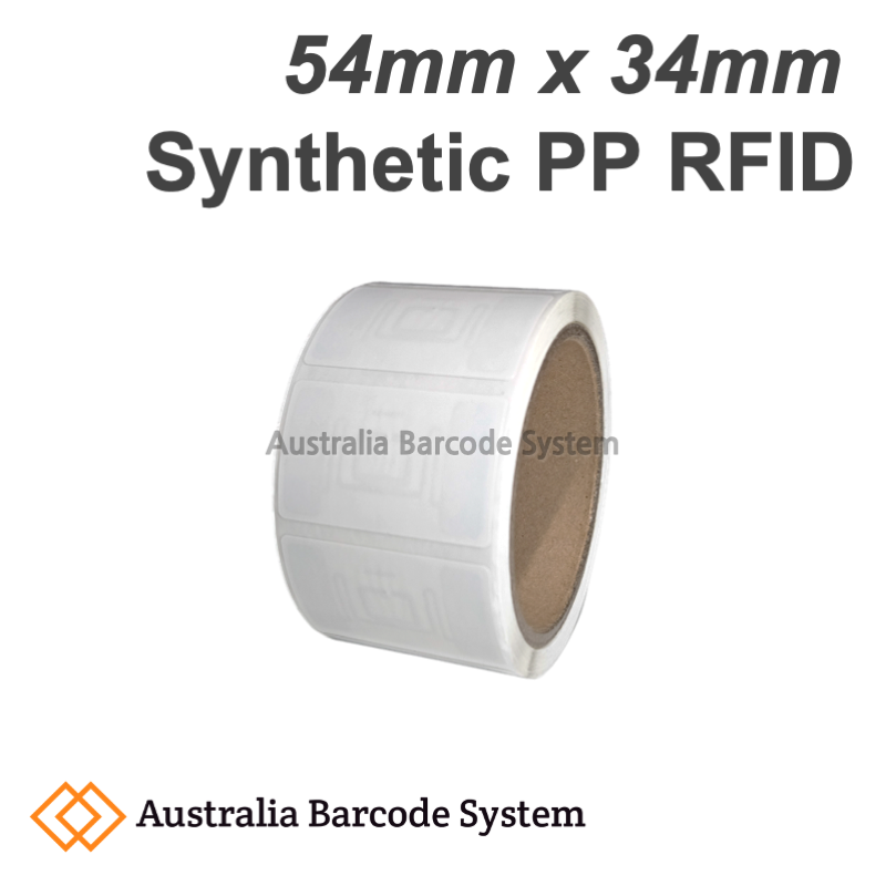 synthetic pp uhf rfid label 54mm x 34mm