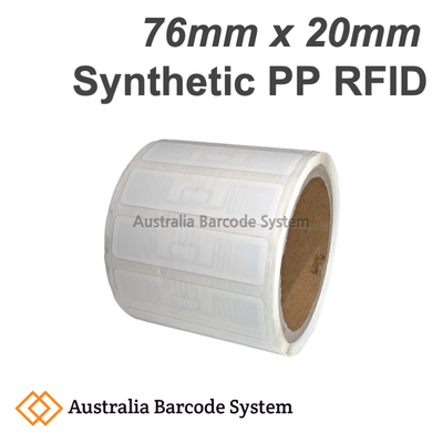 synthetic pp uhf rfid label 76mm x 20mm