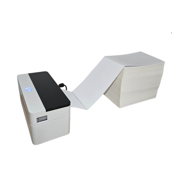 direct thermal paper label 100mm x 150mm fanfold with label printer
