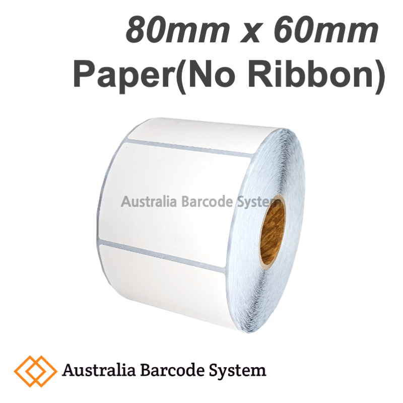 thermal paper label 80mm x 60mm