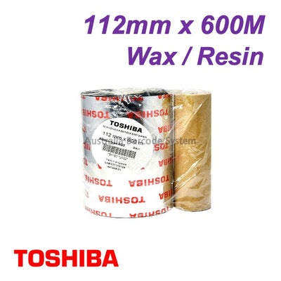 toshiba ag2 wax resin ribbon 112mm x 600M