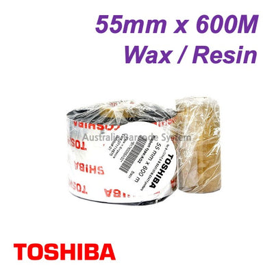 toshiba ag2 wax resin ribbon 55mm x 600M