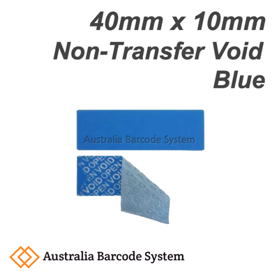 void label blue non-transfer 40mm x 10 mm