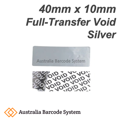 void label silver full transfer 40mm x 10mm