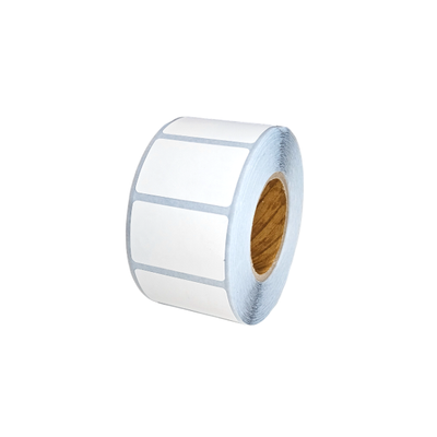 white pet label 40mm x 25mm